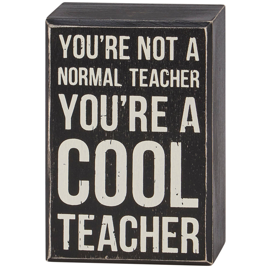 Cool Teacher Box Sign & Sock Set