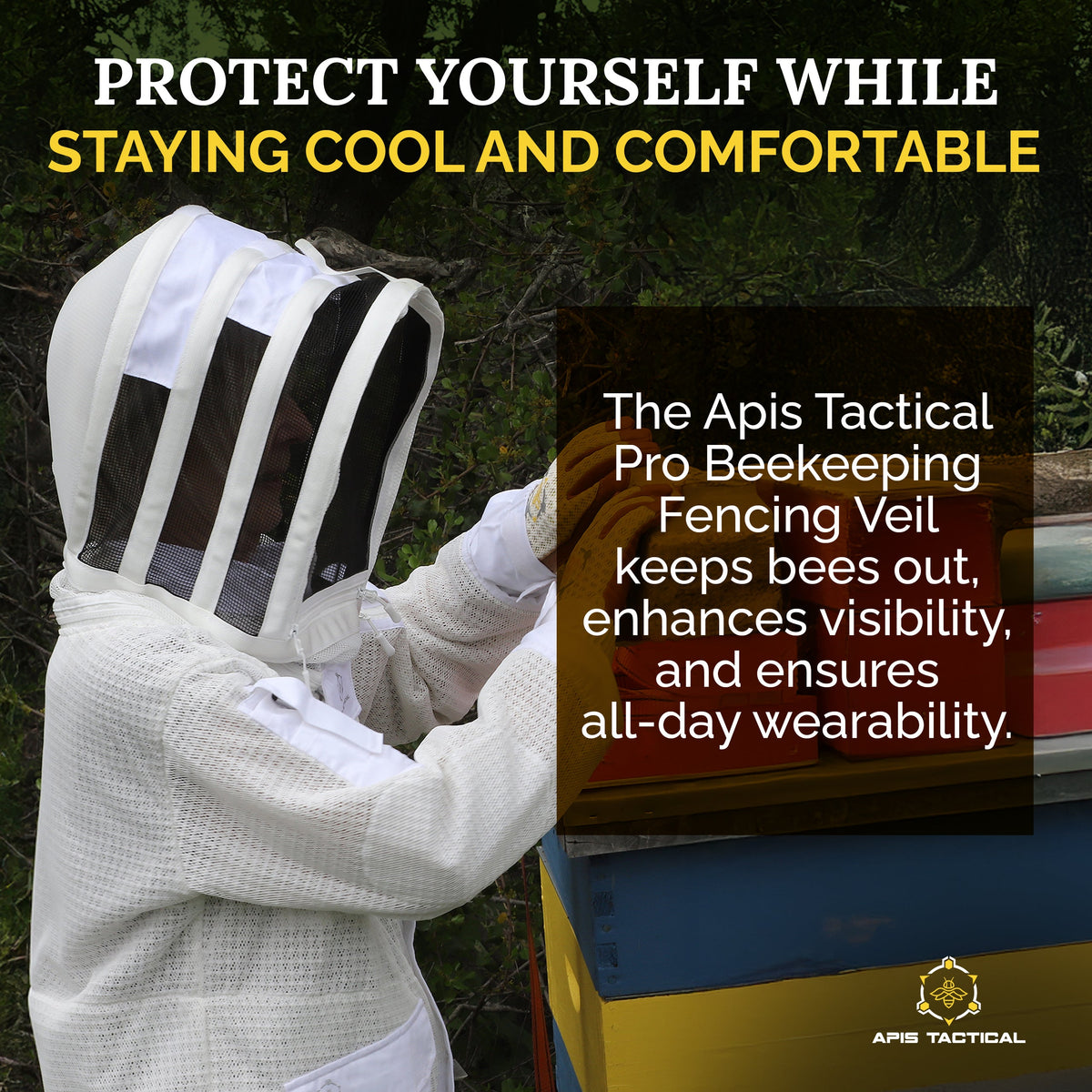 Apis Tactical PRO Beekeeping Fencing Veil