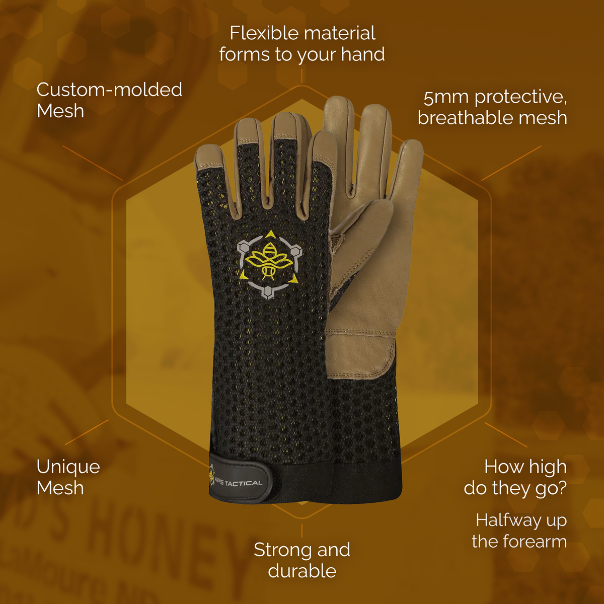 Apis Tactical Heavy Duty Beekeeping Gloves