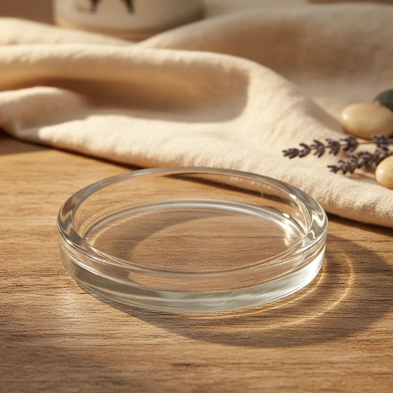 Glass Candle Plate